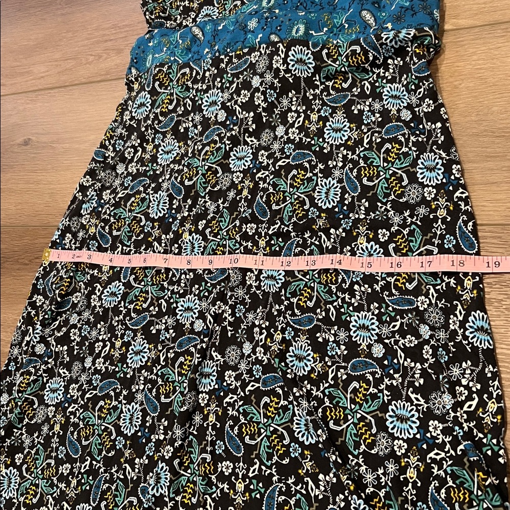 NWT LOFT Boho Patterned Dress w/ Puff Sleeves Cottagecore Size Small Paisley - Picture 7 of 14